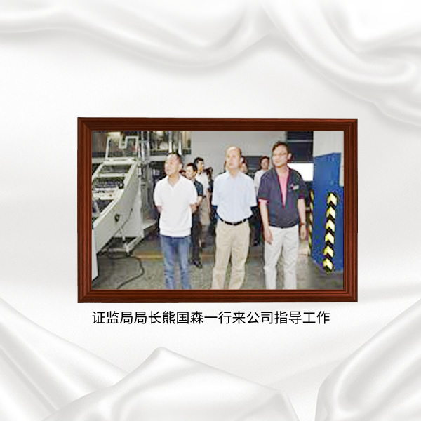 證監(jiān)局局長熊國森一行來公司指導工作